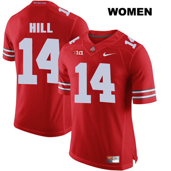 Ohio State Buckeyes Women's K.J. Hill #14 Red Authentic Nike College NCAA Stitched Football Jersey HS19Y86OV